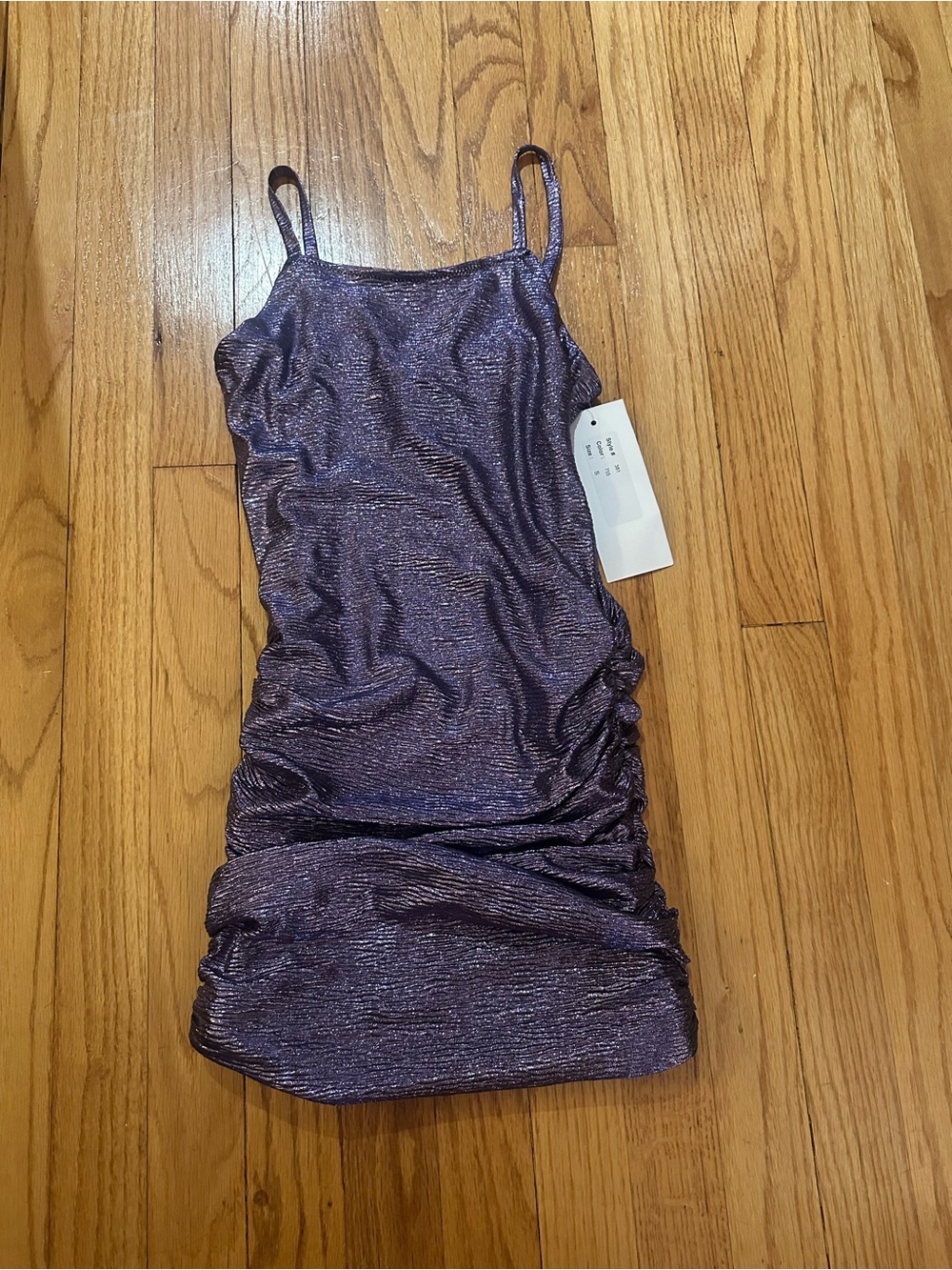 NWT By Debra Purple Junior Girls Scrunch Dress Size Small